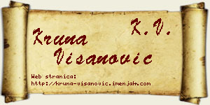 Kruna Višanović vizit kartica